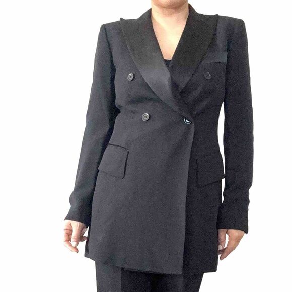 Vintage Emanuel Ungaro Women’s Silk Tuxedos Blazer EUC - Picture 2 of 16